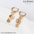 92796- Xuping mais novo estilo número 5 brincos de ouro jóias